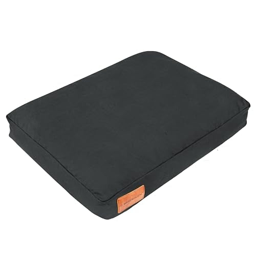 WHITEDUCK Dog Bed Cover (Black) 28" Lx20 Wx4.3 th (S) - color: Black - Only Cover, size: Small