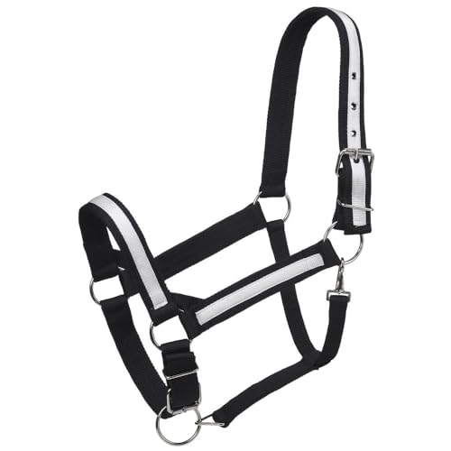 Tough1 Premium Nylon Draft Halter with Overlay - color: Black