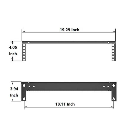 2U Steel Wall Mountable Simple Vertical Network Equipment Rack (Pack of 2) - size: 2U (Pack of 2)