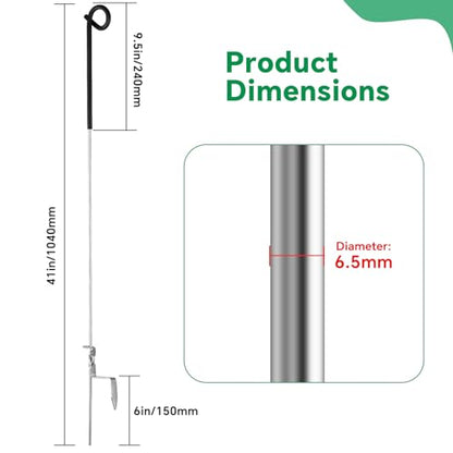 41" Systems Pig Tail Step-in Electric Fence Post for Livestock,30Pcs Black - color: Black