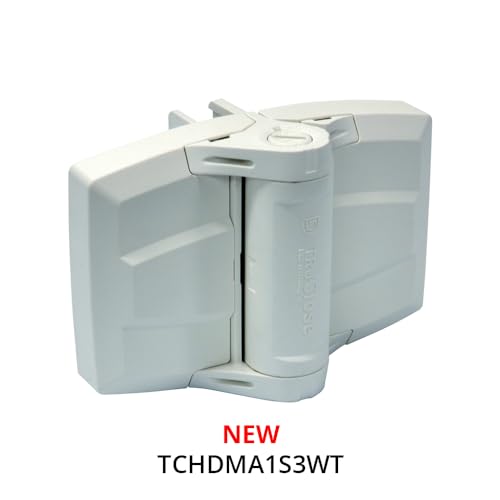 D&D TCHDMA1S3WT TruClose Mult-Adjust Heavy Duty Gate Hinge, White, 2 pcs - color: Series 3 White