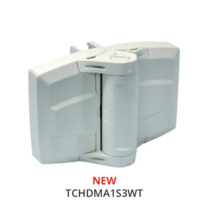D&D TCHDMA1S3WT TruClose Mult-Adjust Heavy Duty Gate Hinge, White, 2 pcs - color: Series 3 White