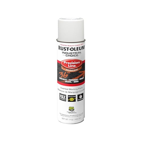 Rust-Oleum 203030-12PK Industrial Choice Inverted Solvent-Based Marking Spray Paint, 17 Oz, White, 12 Pack - color: White, size: 17 Ounce (Pack of 12)