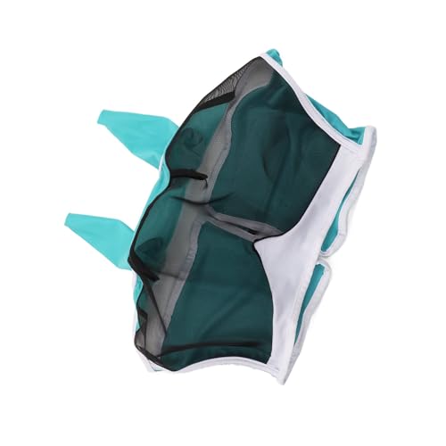 Shires Fly Guard Deluxe Fly Mask with Ears & Nose (Green, Extra Full)