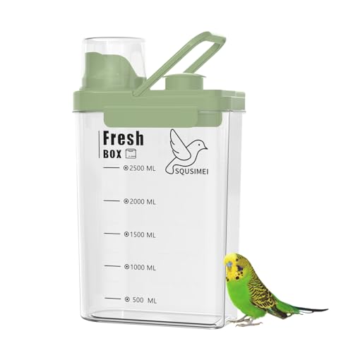 3 Qt/2.8 L Bird Seed Storage Container, Pet Food Container(2.8L, Green) - color: 2.8L/Green
