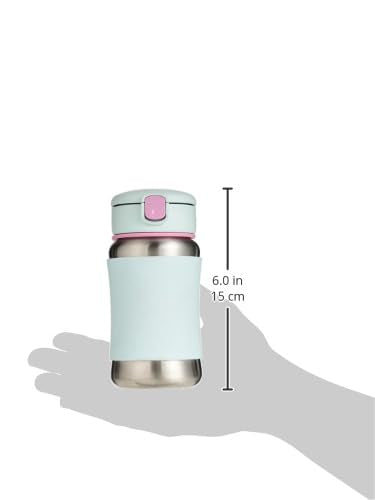 Skip Hop Toddler Sippy Cup with Straw, Sparks Stainless Steel Straw Bottle, Ice Cream - color: Ice Cream