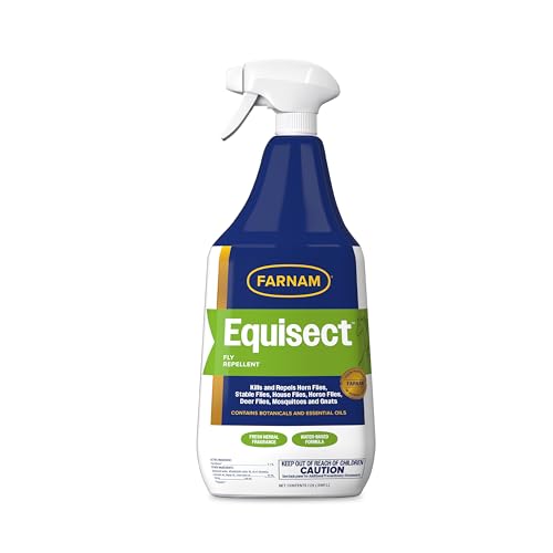 Farnam Equisect Water-Based Botanical Fly Repellent for Horses, 32 oz - size: 32 Fl Oz (Pack of 1)