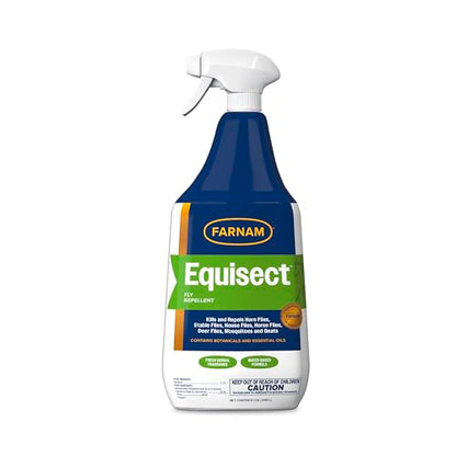 Farnam Equisect Water-Based Botanical Fly Repellent for Horses, 32 oz - size: 32 Fl Oz (Pack of 1)