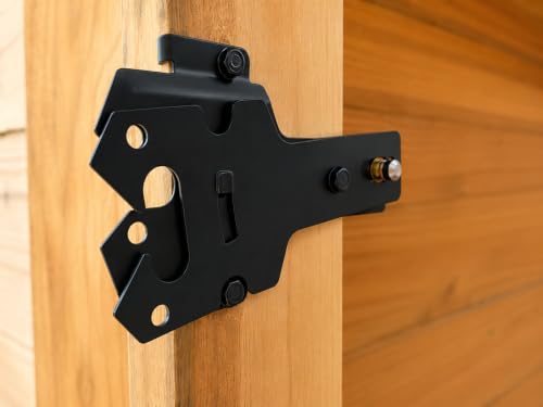 Heavy Duty Double Sided Locking Gate Latch for Wood, Vinyl and Metal Fences | Mechanical locking gate latch
