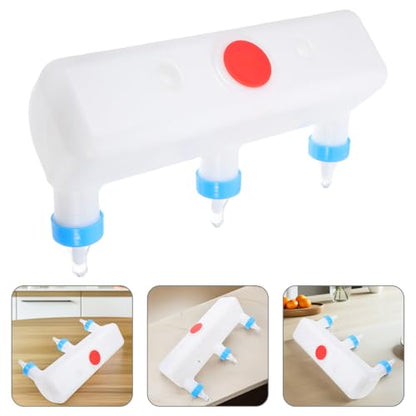 Yardwe 3L Lamb Milk Feeder, Plastic Bottle with 3 Nipples for Baby Goats Piglets and Lambs, Livestock Feeding Supplies for Farm Ranch