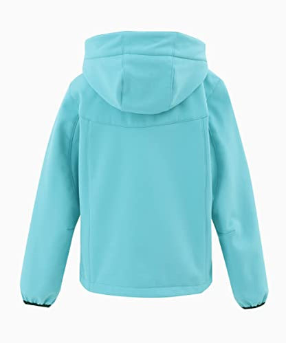 M2C Boys Girls Hooded Windbreaker Fleece Lined Softshell Jacket - color: Arctic Blue, size: 4T