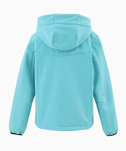 M2C Boys Girls Hooded Windbreaker Fleece Lined Softshell Jacket - color: Arctic Blue, size: 5T