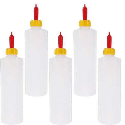 Sewroro 5 Sets 400ml Plastic Small Animal Milk Bottles for Lamb Feeding