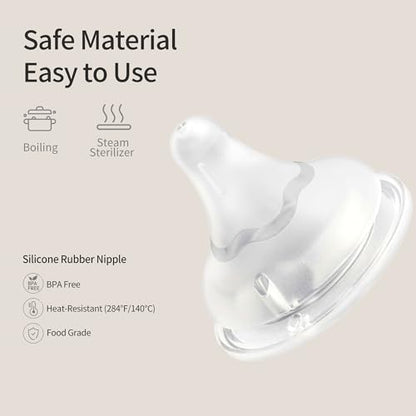 Pigeon Silicone Nipple (L) with Latch-On Line, 6+ Months, 4 Count - color: 6m+, L, 4 counts