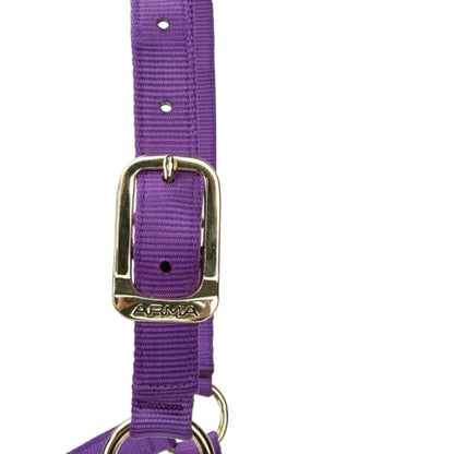 Shires ARMA Adjustable Nylon Halter - color: Purple, size: Pony