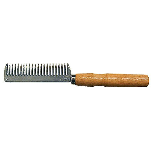 Intrepid International Aluminum Mane and Tail Comb with Wood Handle for Horses