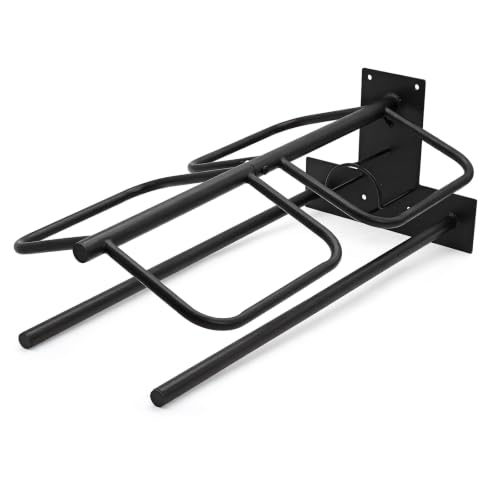 Wall Mounted Saddle Rack Set, 120-lb Capacity Heavy Duty Iron Saddle Stand with Dual Blanket Bars and Tack Hook, Fits Western and English Saddles, for Barn, Stable, Trailer, Tack Room Saddle Rack Set | Heavy Duty Saddle Rack Set, Wall Mounted Iron Rack, 1