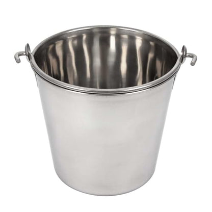 Lindy's 6-Quart Stainless Steel Bucket, Durable Seamless Bucket for Many Home Tasks, Carry Water or Milk, Fill with Food, Use as a Flower Pot, Cleaning Bucket, Table Centerpiece and Much More - size: 6 quarts
