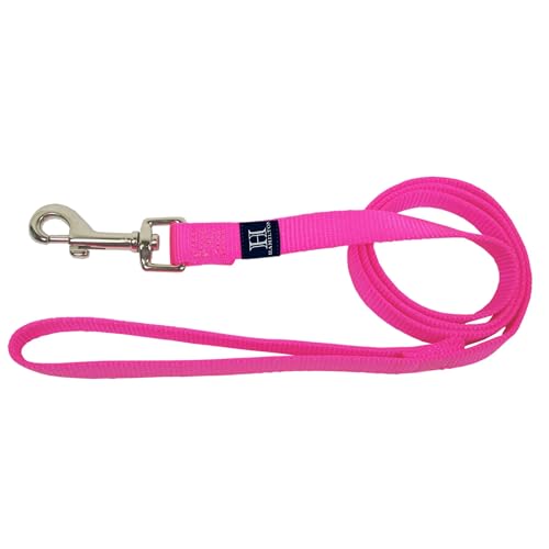 Hamilton 4 ft Nylon Dog Leash, Medium/Large 1" x 4', Hot Pink - color: Hot Pink, size: 1" x 4'