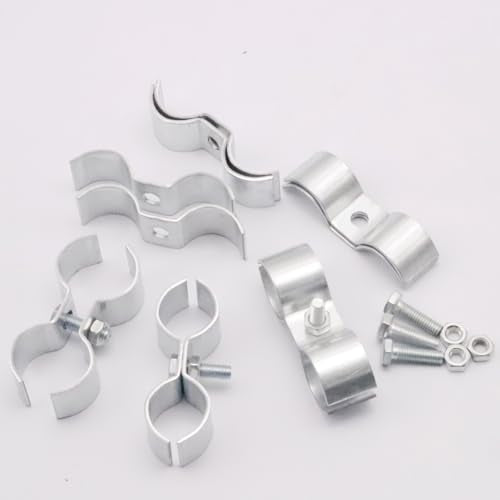 Double Pipe Clamp Chain Link Fence Clamps, 6Pcs Panel Clamps with Wing Nut, Carbon Steel Pipe Clamps for (0.98") Pipes, Ideal for Joining & Securing Gridwall Panels, Temporary Fence, Dog Kennel (25mm) - color: 25mm