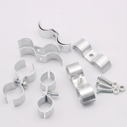 Double Pipe Clamp Chain Link Fence Clamps, 6Pcs Panel Clamps with Wing Nut, Carbon Steel Pipe Clamps for (0.98") Pipes, Ideal for Joining & Securing Gridwall Panels, Temporary Fence, Dog Kennel (25mm) - color: 25mm
