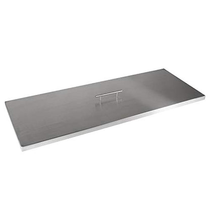 Celestial Fire Pit Cover for 36”x12” Rectangular Burner Pan (39" x 15" Actual Size), Commercial Grade, Stainless Steel, Wrapped Edge - size: 39 x 15"