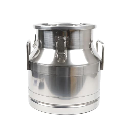 20L/5.28Gal Stainless Steel Milk Can, Milk Transport Can, Jug Wine Pail Bucket Bottle, Liquid Container Storage Barrel with Strong Silicone Sealed Lid, Stainless Steel Sealed Tank - size: 20L/5.28Gal