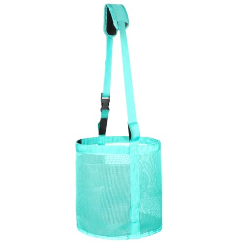 Heavy Duty Durable Waterproof Horse Feed Bag with Adjustable Strap - color: Mint Green