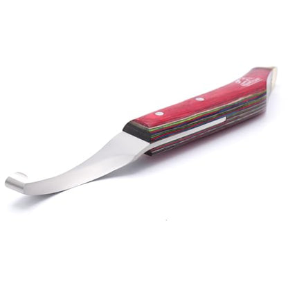 Equine Care Farrier Hoof Knife, Right-Handed, Brass Cap for Horse Shoeing - style: Right Handed