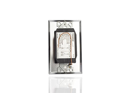 NSI TORK C530M Spring-Wound In-Wall Twist Timer with Commercial Style Metal Plate and 30-Minute Length for Automatic Shutoff of Motors or Lights, #12AWG