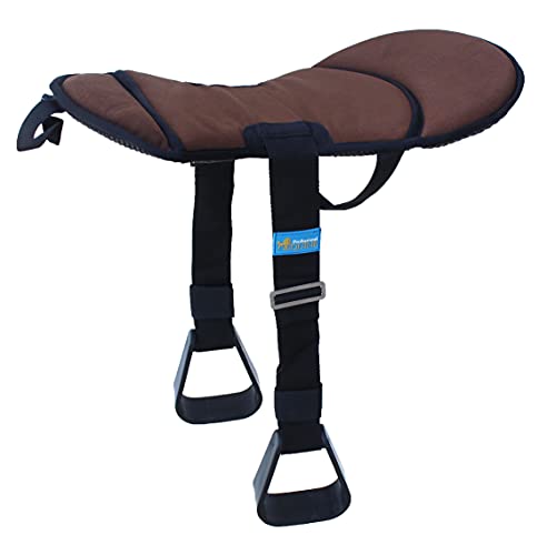 Horse Western Saddle Youth Neoprene Padded Seat Buddy Stirrups Brown 5138TS01BR