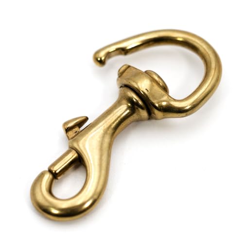 Jeffers Solid Brass Repair Snap 3" with 3/4" Swivel Eye - Heavy Duty Replacement Snap Hook for Horse Halter, Lead Rope, Pet Leash, Harness, Tack, Livestock, Farm, Ranch, Bag Hardware - 1 Pack