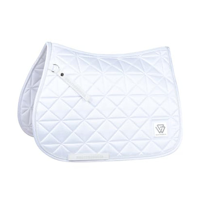 WeatherBeeta Satin Luxe Air-Tec Euro Jump Shaped Saddle Pad - color: White