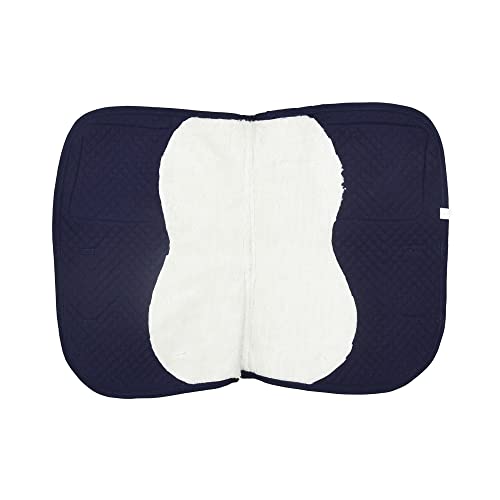 SIE Half Fleece Lined Horse English Saddle Pads All Purpose with Pockets - color: Black