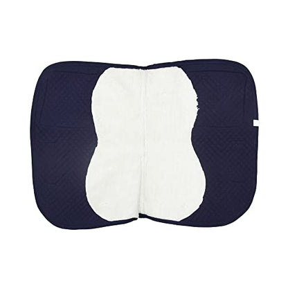 SIE Half Fleece Lined Horse English Saddle Pads All Purpose with Pockets - color: Black