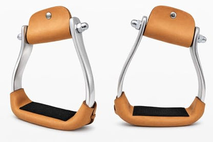 Horse Western Light-Weight Aluminum Angled Slanted Barrel Race Stirrups 51135SL