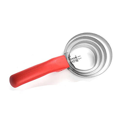 Curry Comb Stainless Steel Reversible Spring Horse Brush Scraper with Soft Rubber Grip Handle, 4Rings
