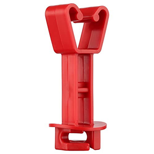 25-Pack Electric Fence Chain Link Extended Insulators, Red - color: Red