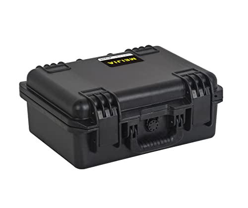 MEIJIA Premium Waterproof Hard Camera Case,Hard Case with customizable fit foam,Full Protection with Light&Convenient Design,Elegant Black (16.19"x12.69"x6.62") - size: 16.19"x12.69"x6.62"