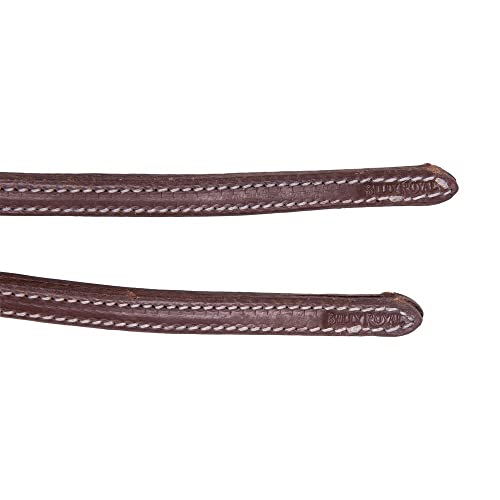 Billy Royal Oiled Hermann Oak Double and Stitched Leather Split Reins for Horses | Elevate Your Horse Riding Experience | Lifetime Workman's Warranty | Pre-Oiled and Broken-In | Expertly Handmade