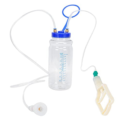 Portable Manual Goat Milking Machine with Vacuum Pressure Pump, Food Grade Plastic Bottle, PU Tubing, Fit Milk Liner, to, for Household Use, 2L Capacity (Single Sided) - size: Single Sided