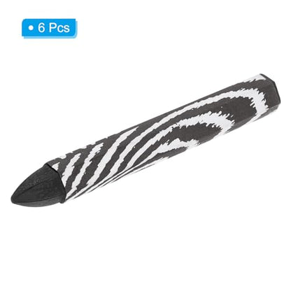 PATIKIL Lumber Marking Crayons, 6 Pack 4"x0.55" Hex Wax Tire Marker Crayons Black - color: Black