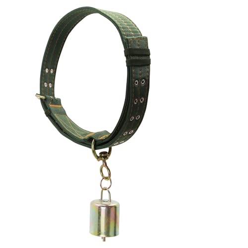 59 Inch Heavy Duty Adjustable Cow Collar with Anti-Lost Cow Bell - size: 59 Inch