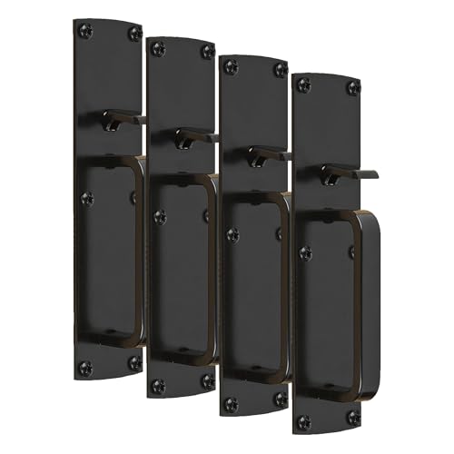 National Hardware N109-050 Gate Thumb Latch, Coated with WeatherGuard Protection, Black Plated Steel (Pack of 4) - size: 1 Count (Pack of 4)