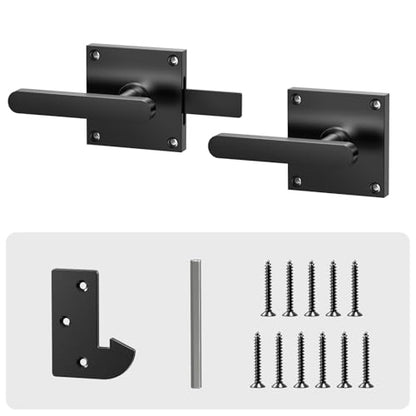 Double Side Gate Latch, Left Inswing Gate Latch for Wooden Fence - size: GL01