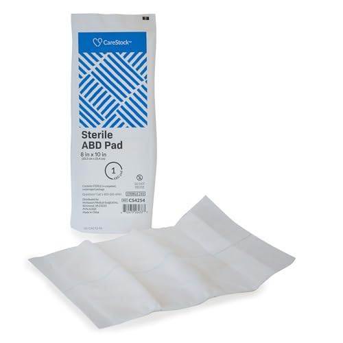 CareStock Abdominal Pads Sterile ABD Pads, 8 x 10 in, 24 ct - size: 24 Count