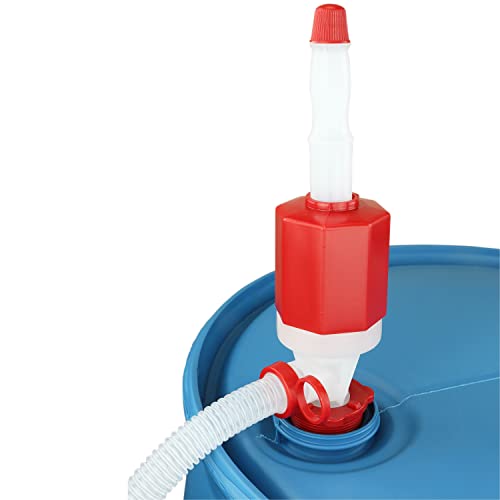 Zeeline By Milton ZE369W, Siphon Drum Pump, Manual Siphon pump with flexible 48” hose,7 Gallons Per Minute, Transfer Liquids from 55Gallon Drums or Smaller, Def Drum Pump,(Polyethylene/Polypropylene)