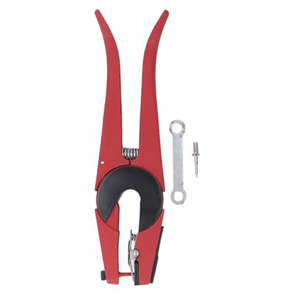 Generic Livestock Ear Tag Applicator, Heavy Duty Zinc Alloy Stainless Steel Ear Tag Pliers with Locking Button and High Tensile Spring, for Cattle Pigs Sheep Goats