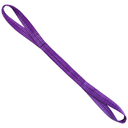 Lift Sling Straps,1" x 2' 2-Ply Heavy Duty Flat Eye Lift Slings | Polyester Lifting Strap Tree Saver Recovery Strap Web Sling Rigging Moving Tow Hoist Gear Straps Kit 3200 lb 2600 lb 6400 lb - color: Purple, size: 1" x 2’