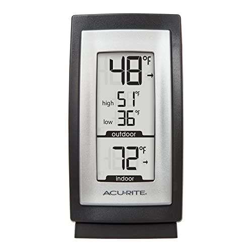 AcuRite 00831A2 Digital Thermometer with Indoor / Outdoor Temperature,Black